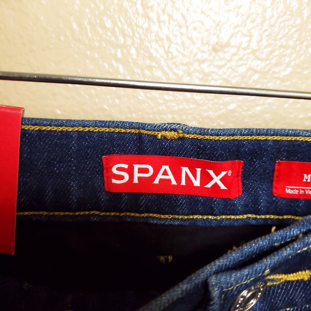 SPANX Denim SPANXshape Authentic 360 Wide Leg Dark Wash Jeans - Picture 5 of 12